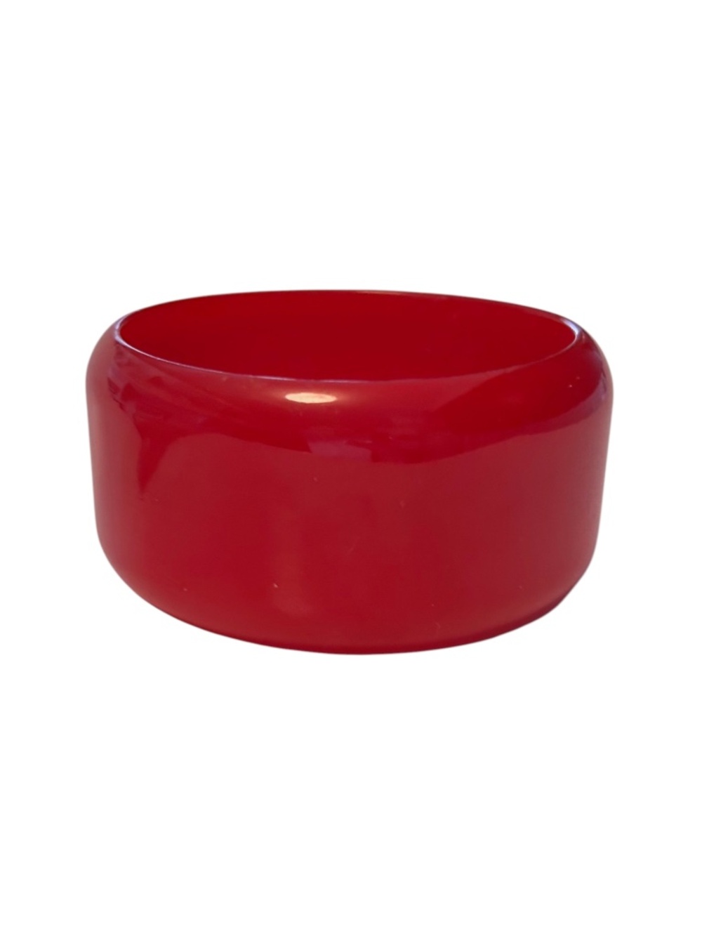 Genuine Vintage Wide Bakelite Bangle Bracelet Red!